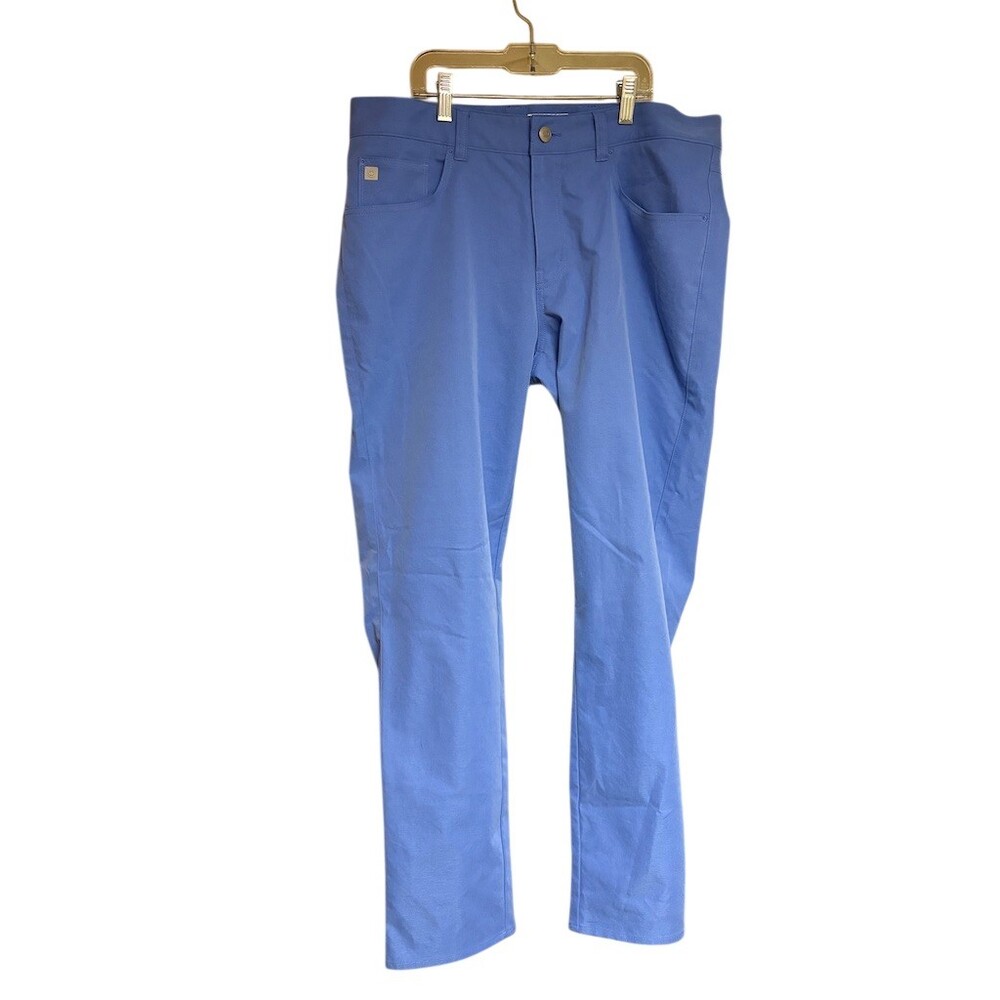 Peter Millar Pants Mens 34x32 Blue Straight Leg 5-Pocket Golf Stretch